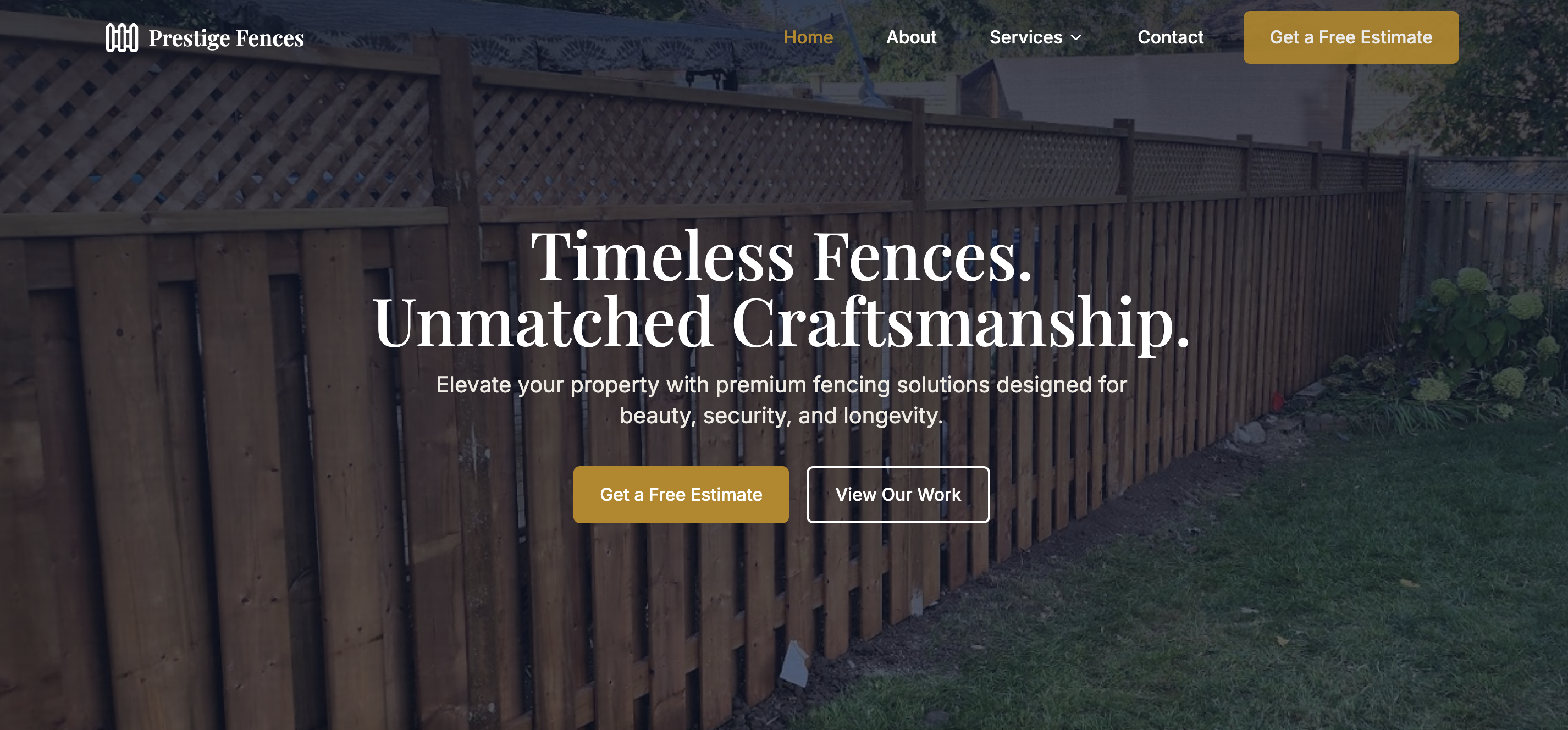 Prestige fences website finished - Ontario, Canada
